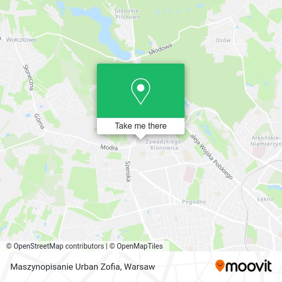 Maszynopisanie Urban Zofia map