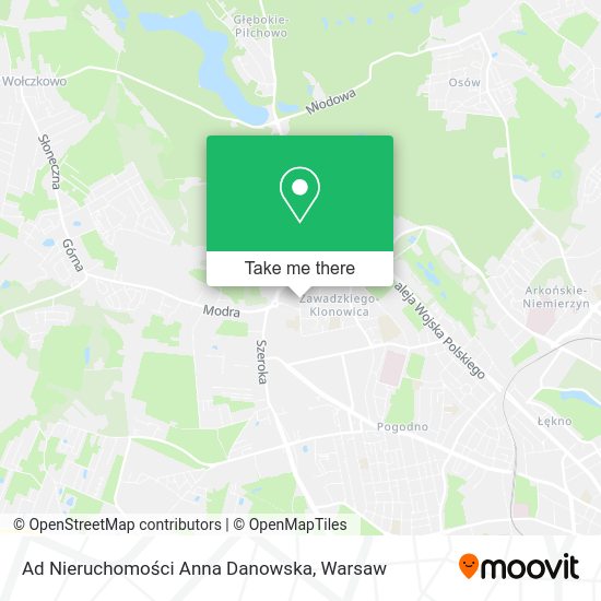 Ad Nieruchomości Anna Danowska map