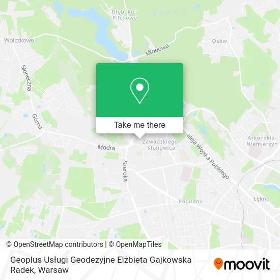Geoplus Usługi Geodezyjne Elżbieta Gajkowska Radek map