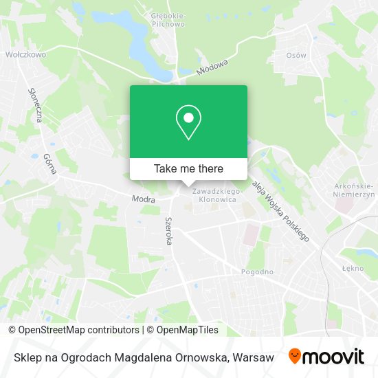 Sklep na Ogrodach Magdalena Ornowska map