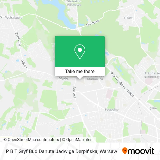 P B T Gryf Bud Danuta Jadwiga Derpińska map