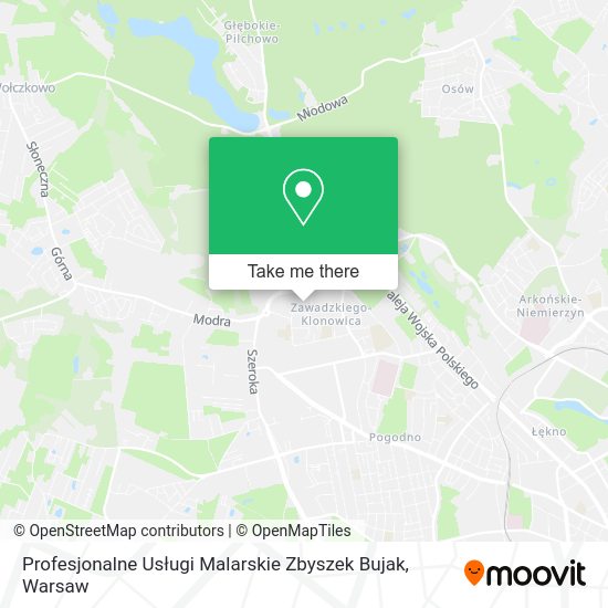 Profesjonalne Usługi Malarskie Zbyszek Bujak map