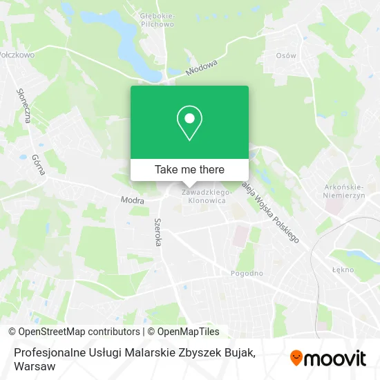 Profesjonalne Usługi Malarskie Zbyszek Bujak map