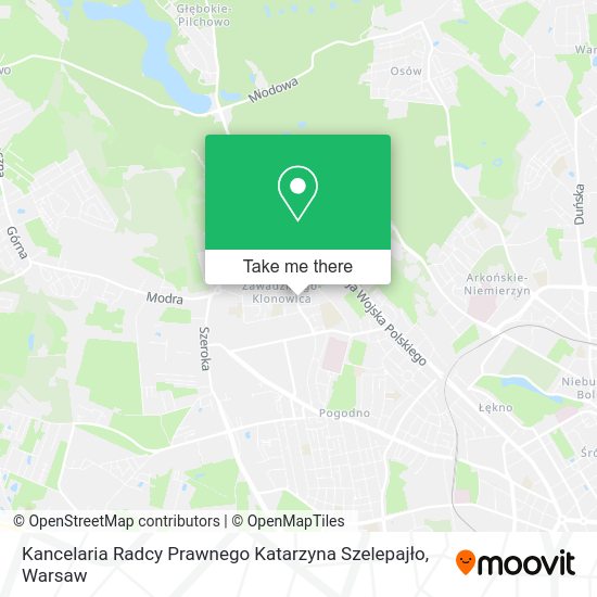 Kancelaria Radcy Prawnego Katarzyna Szelepajło map