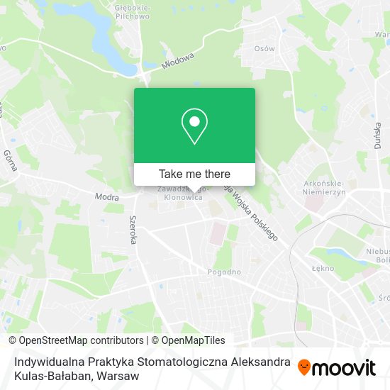 Indywidualna Praktyka Stomatologiczna Aleksandra Kulas-Bałaban map