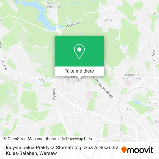 Indywidualna Praktyka Stomatologiczna Aleksandra Kulas-Bałaban map