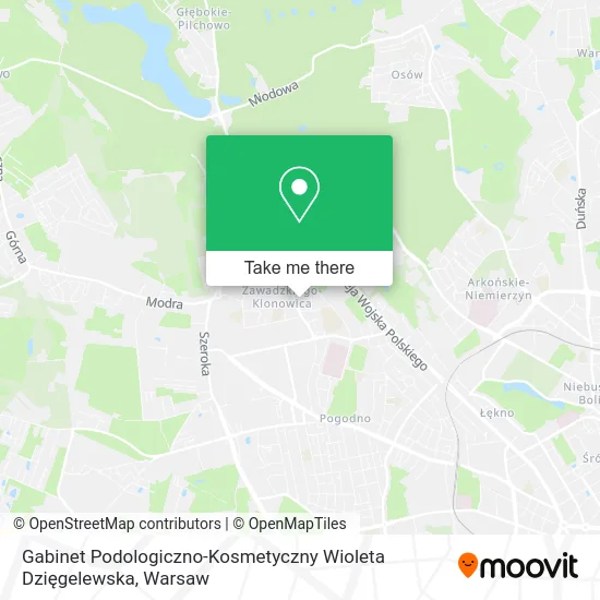 Gabinet Podologiczno-Kosmetyczny Wioleta Dzięgelewska map