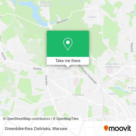 Greenbike-Ewa Zielińska map