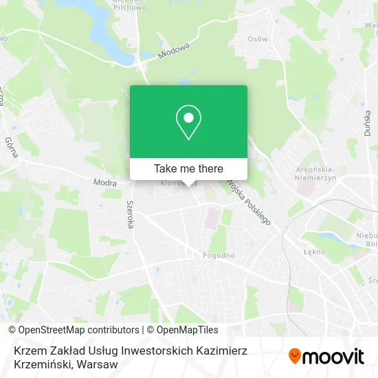 Krzem Zakład Usług Inwestorskich Kazimierz Krzemiński map