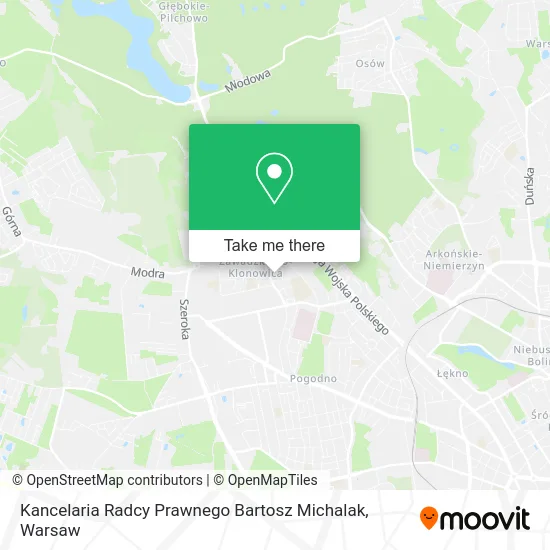 Карта Kancelaria Radcy Prawnego Bartosz Michalak
