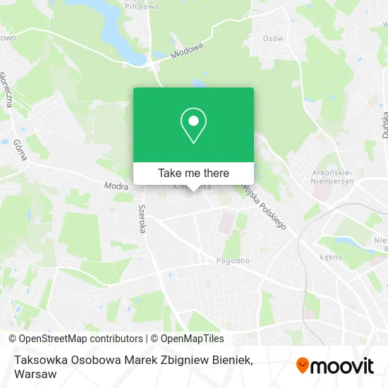 Taksowka Osobowa Marek Zbigniew Bieniek map