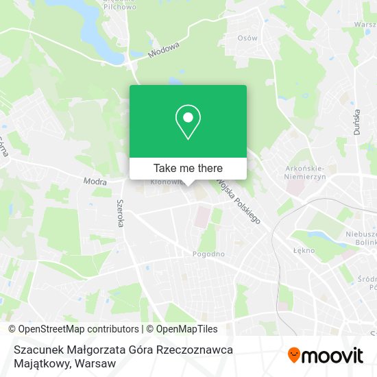 Szacunek Małgorzata Góra Rzeczoznawca Majątkowy map