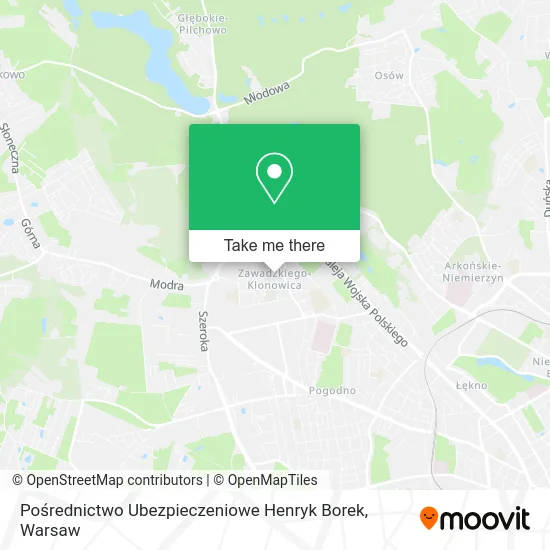 Pośrednictwo Ubezpieczeniowe Henryk Borek map