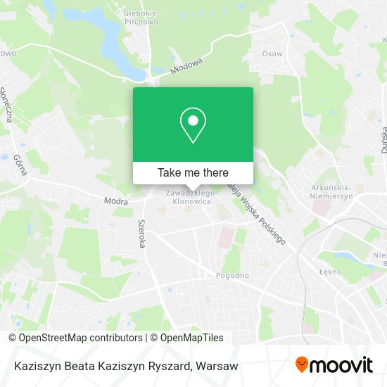 Kaziszyn Beata Kaziszyn Ryszard map