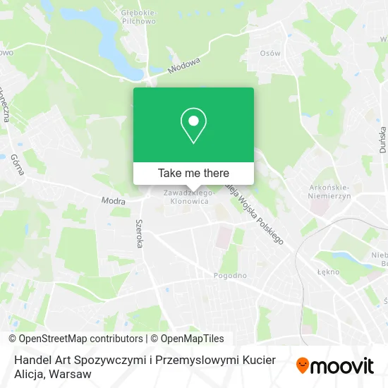 Handel Art Spozywczymi i Przemyslowymi Kucier Alicja map