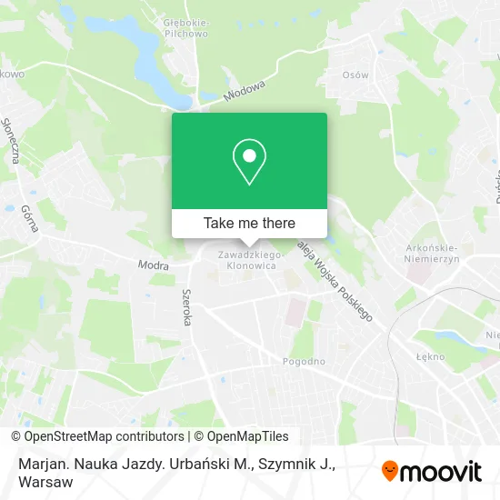 Marjan. Nauka Jazdy. Urbański M., Szymnik J. map