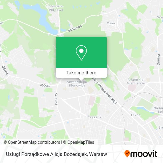 Usługi Porządkowe Alicja Bożedajek map