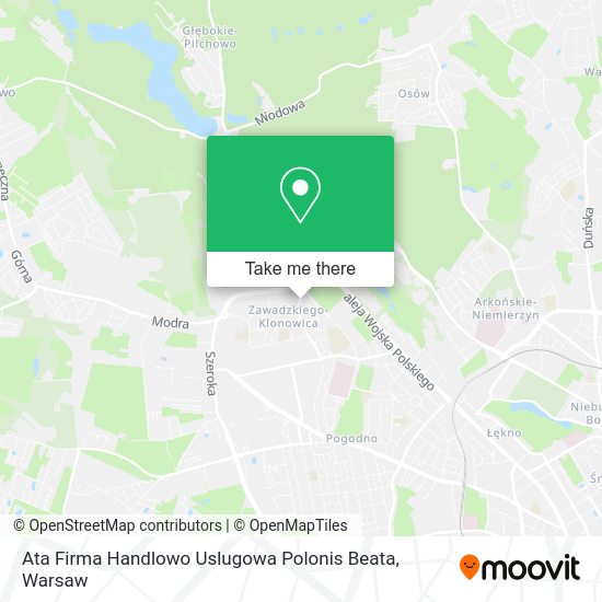 Ata Firma Handlowo Uslugowa Polonis Beata map