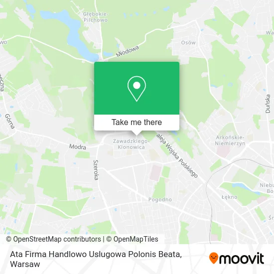 Ata Firma Handlowo Uslugowa Polonis Beata map