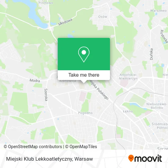 Карта Miejski Klub Lekkoatletyczny