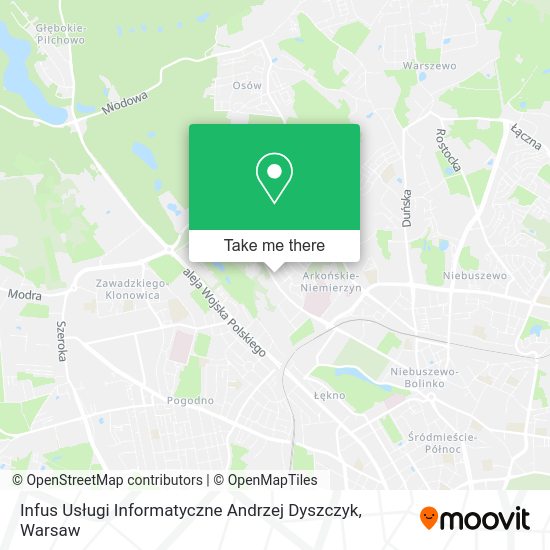 Infus Usługi Informatyczne Andrzej Dyszczyk map