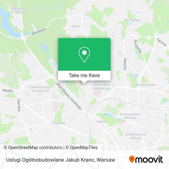 Usługi Ogólnobudowlane Jakub Kranc map