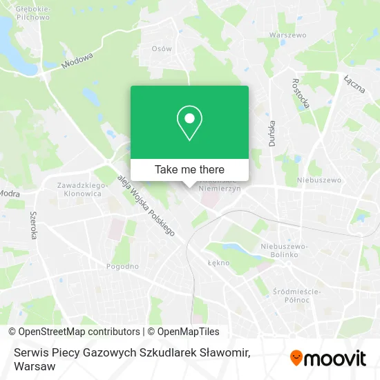 Карта Serwis Piecy Gazowych Szkudlarek Sławomir