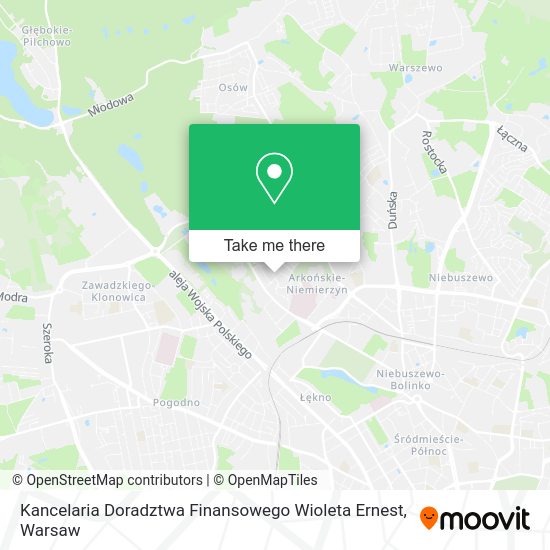 Kancelaria Doradztwa Finansowego Wioleta Ernest map