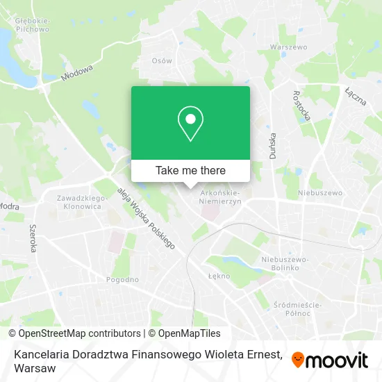 Карта Kancelaria Doradztwa Finansowego Wioleta Ernest