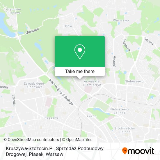 Карта Kruszywa-Szczecin.Pl. Sprzedaż Podbudowy Drogowej, Piasek