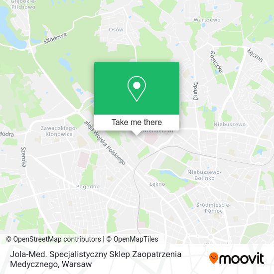 Jola-Med. Specjalistyczny Sklep Zaopatrzenia Medycznego map