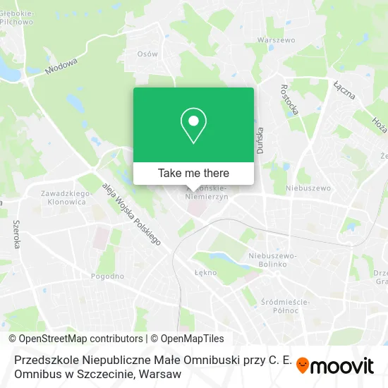 Карта Przedszkole Niepubliczne Małe Omnibuski przy C. E. Omnibus w Szczecinie
