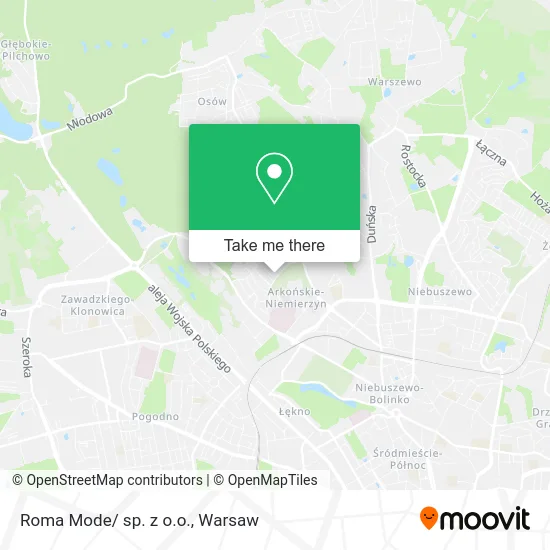 Карта Roma Mode/ sp. z o.o.