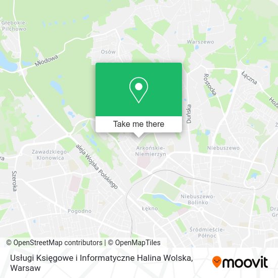 Карта Usługi Księgowe i Informatyczne Halina Wolska