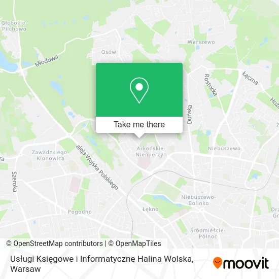Карта Usługi Księgowe i Informatyczne Halina Wolska