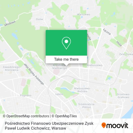 Pośrednictwo Finansowo Ubezpieczeniowe Zysk Paweł Ludwik Cichowicz map