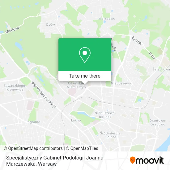 Карта Specjalistyczny Gabinet Podologii Joanna Marczewska