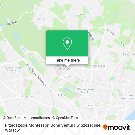 Карта Przedszkole Montessori Bona Ventura w Szczecinie