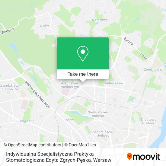 Indywidualna Specjalistyczna Praktyka Stomatologiczna Edyta Zgrych-Pęska map