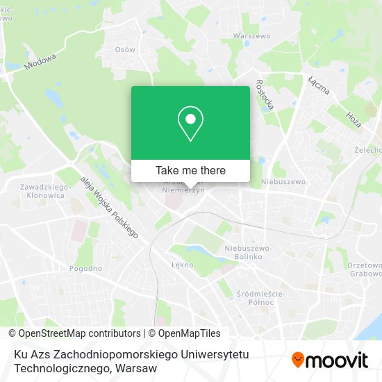 Ku Azs Zachodniopomorskiego Uniwersytetu Technologicznego map