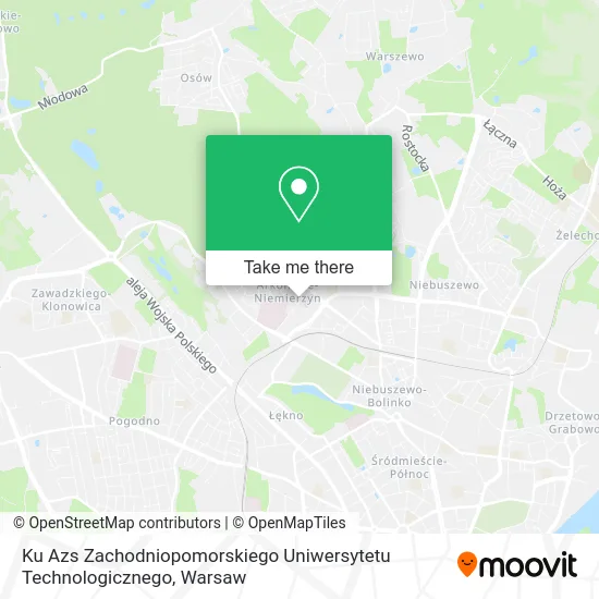 Карта Ku Azs Zachodniopomorskiego Uniwersytetu Technologicznego