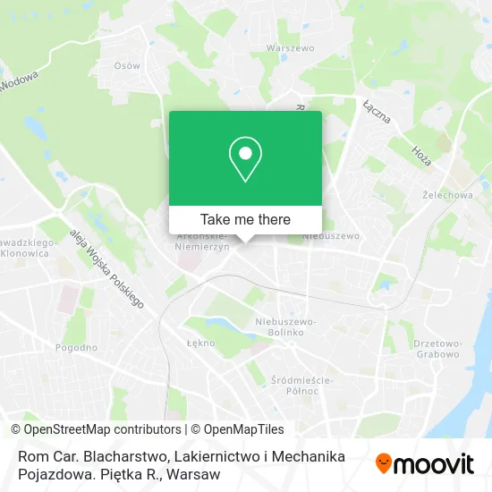 Rom Car. Blacharstwo, Lakiernictwo i Mechanika Pojazdowa. Piętka R. map