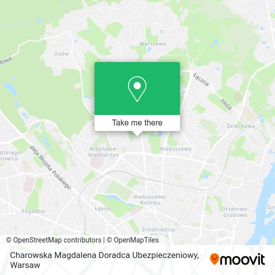 Charowska Magdalena Doradca Ubezpieczeniowy map