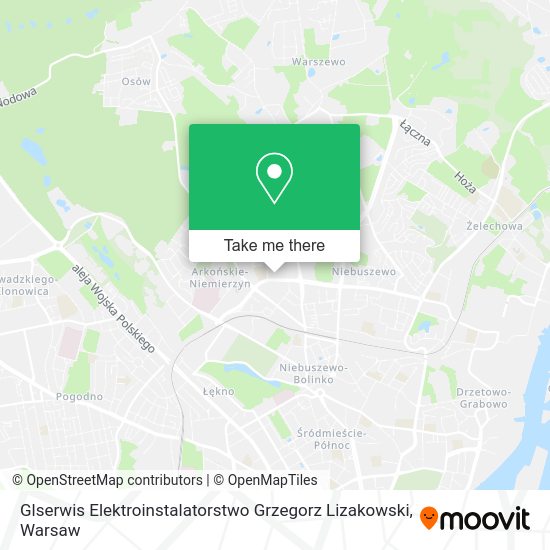 Glserwis Elektroinstalatorstwo Grzegorz Lizakowski map