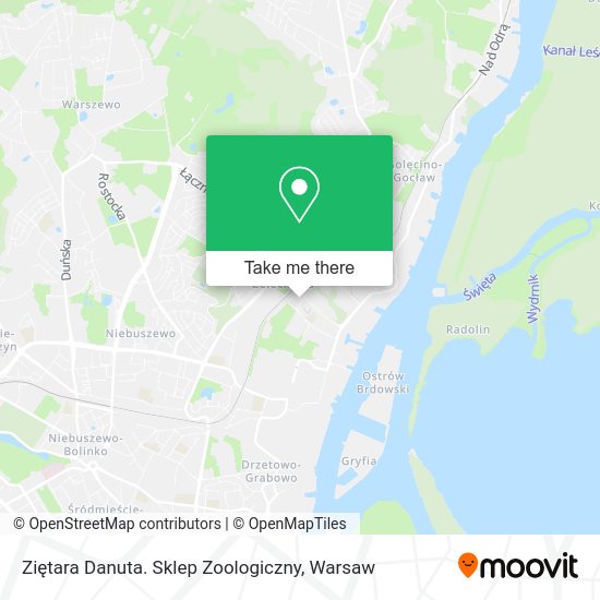 Ziętara Danuta. Sklep Zoologiczny map