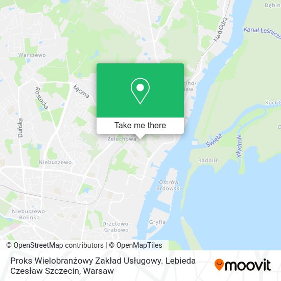 Proks Wielobranżowy Zakład Usługowy. Lebieda Czesław Szczecin map