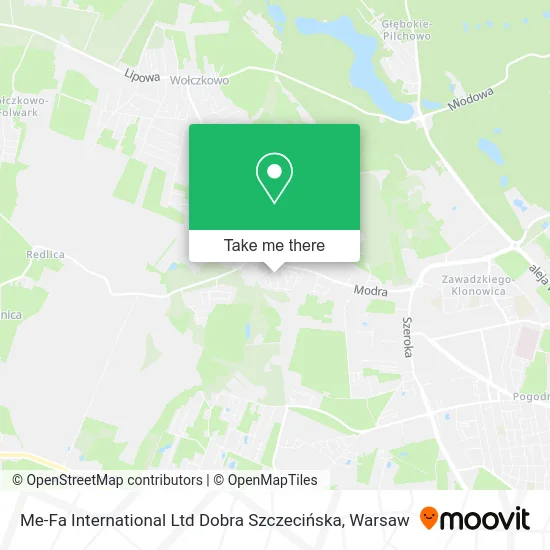 Карта Me-Fa International Ltd Dobra Szczecińska
