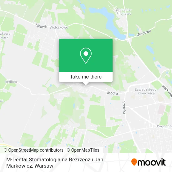 Карта M-Dental Stomatologia na Bezrzeczu Jan Markowicz