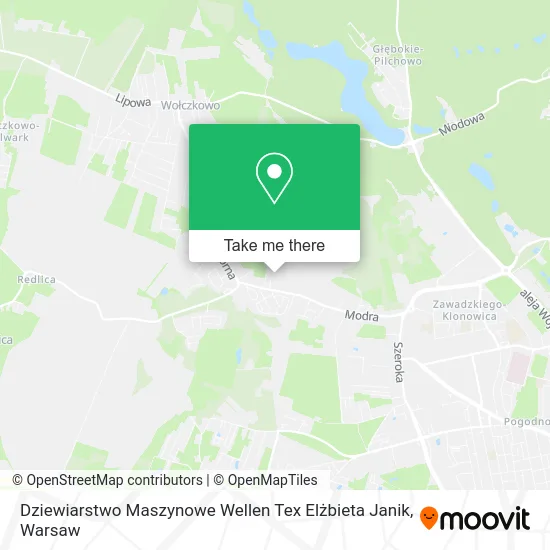 Dziewiarstwo Maszynowe Wellen Tex Elżbieta Janik map
