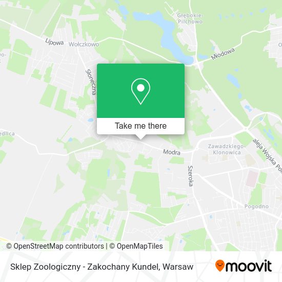 Sklep Zoologiczny - Zakochany Kundel map